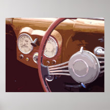 CLASSIC CAR DASHBOARD PRINT