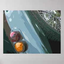 CLASSIC CAR REAR POSTER