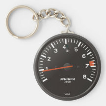 Classic car rev counter, racing air-cooled 911 keychains
