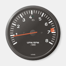 Classic car rev counter, racing air-cooled 911 magnets