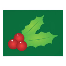 Classic Christmas Holly Invites