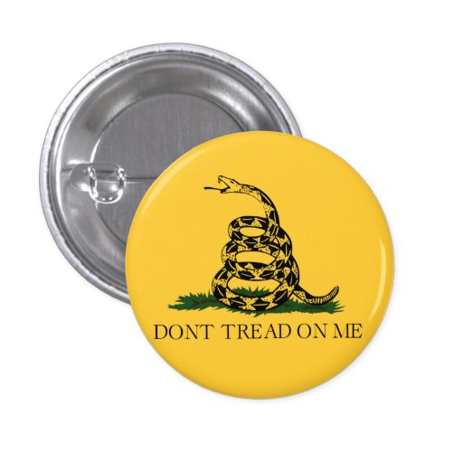 Classic Don't Tread on Me, Gadsden flag tea party Pinback Button