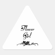 Classic Flower Girl Triangle Stickers