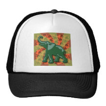 Classic Green Elephant Mesh Hats