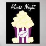 Classic Hot Buttered Popcorn Movie Poster