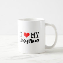 Classic "I Love My Skyline" design Coffee Mugs
