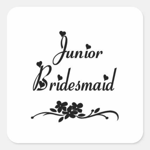 Classic Junior Bridesmaid Sticker