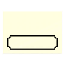 Classic Mansard Border Fold Your Own Placecards Business Card