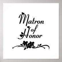 Classic Matron of Honour Poster