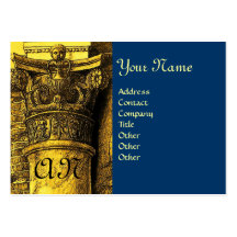 CLASSIC MONOGRAM 2 bright red yellow blue Business Card Templates