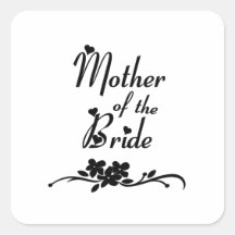 Classic Mother of the Bride Square Sticker