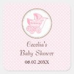 Classic Pram Baby Shower Sticker