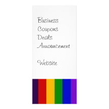 Classic Rainbow Vertical Stripes Colorful Gifts Rack Card Template