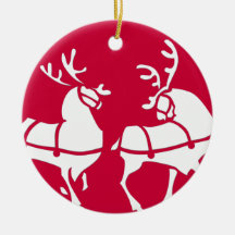 Classic Reindeer Ornament  Red X-mas Decorations