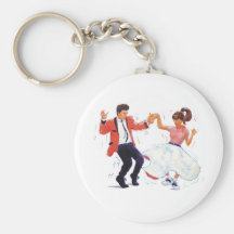 Classic Rock and Roll  Jive Dancing Key Chain