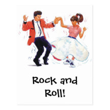 Classic Rock and Roll  Jive Dancing Postcard