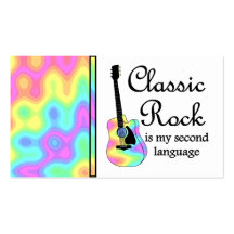Classic Rock is my second language Business Card