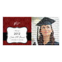 Classic School Graduation Photo Announcement Cards Personalised Photo Card