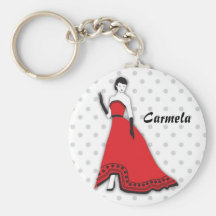 Classic Senorita in Red Key Chains
