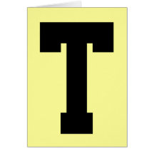 Classic "T" Greeting Card
