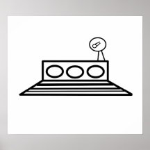Classic ufo with antenna print