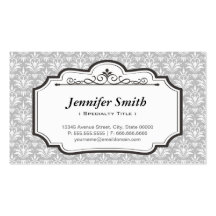 Classic Vintage Pink Damask - Simple Elegant Business Card Template