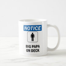 Classic White Mug Big Papa on Deck