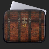 Classic wooden trunk laptop sleeves