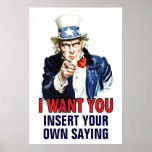 Classroom Poster: I Want You - CUSTOMIZE -