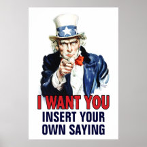 Classroom Poster: I Want You - CUSTOMIZE -