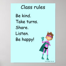 Classroom Rules Poster / sign