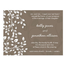 Classy and Elegant Wedding Invitation Postcards