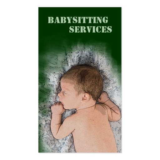 Classy Babysitting Services Business Card