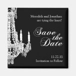Classy Black and White Save the Date Magnet