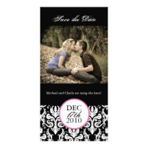 Classy Black and White Save the Date Photocard Photo Cards