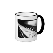 Classy Black & White Piano Photography Mug