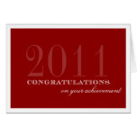 Classy border deep red congratulation achievement greeting cards