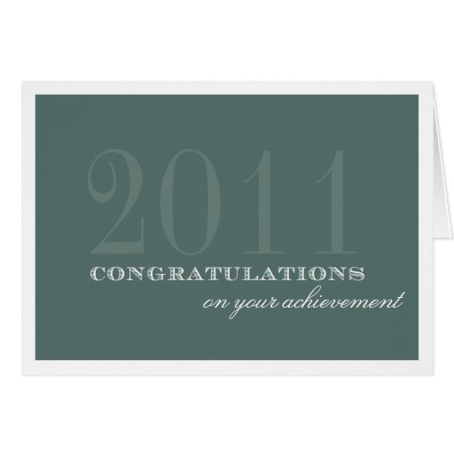Classy border green congratulation achievement cards