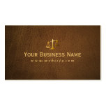 Classy Brown Leather Lawyer/Attorney Business Card