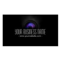 Classy Camera Lens Photographer Business Card
