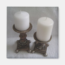 Classy Candlesticks Refrigerator Magnet