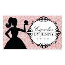 Classy Cupcake Silhouette Business Cards