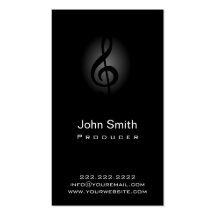 Classy Dark Clef Producer Business Card