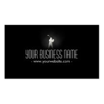 Classy Dark Golf Pro Business Card