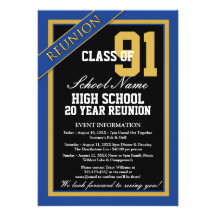 Classy Formal High School Reunion Invite