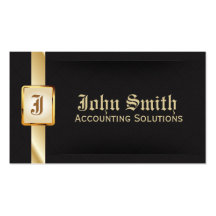 Classy Gold Belt Accounting Dark Business Card