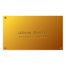 Classy Gold Commercial Director Business Card