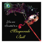 CLASSY MARDI GRAS MASQUERADE BALL MASK ,Black Invites