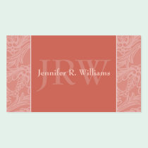 Classy Monogram Burnt Sienna Business Card business cards