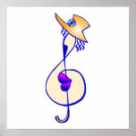 Classy Ms Music Note Poster 23x23